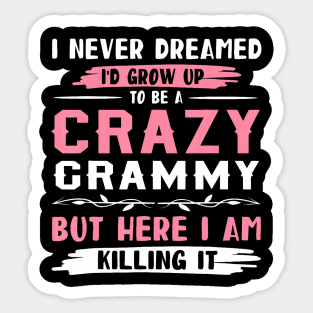 I Never Dreamed I'D Grow Up To Be A Crazy Grammy Here I Am Sticker